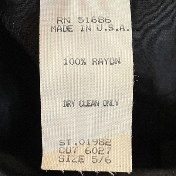 All That Jazz Peplum Pencil Dress Size 5/6 Juniors Black Vintage 80s 90s… - Picture 9 of 9